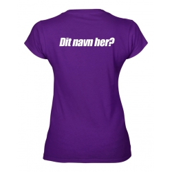 V-Neck Softstyle Purple Cotton T-Shirt